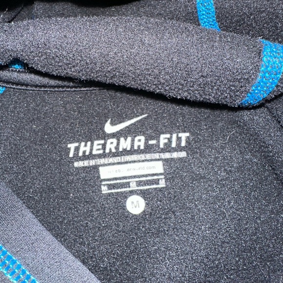 Nike Thermafit Black Hoodie Sweatshirt Mens Size Medium - Picture 7 of 7